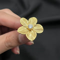Premium 316L Stainless Steel 18K Gold Plated Adjustable Ring for Women