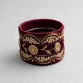 Roohi Silk Thread Bangles in Royal Blue and Maroon with Gold Zari Work