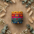 Raniya Multicolour Silk Thread Bangles Stack with Zari Borders and Motifs