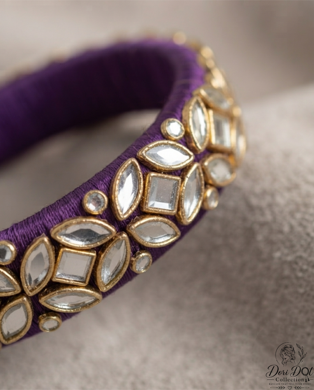 Ghazal | Multicolor Silk Thread Kundan Bangles