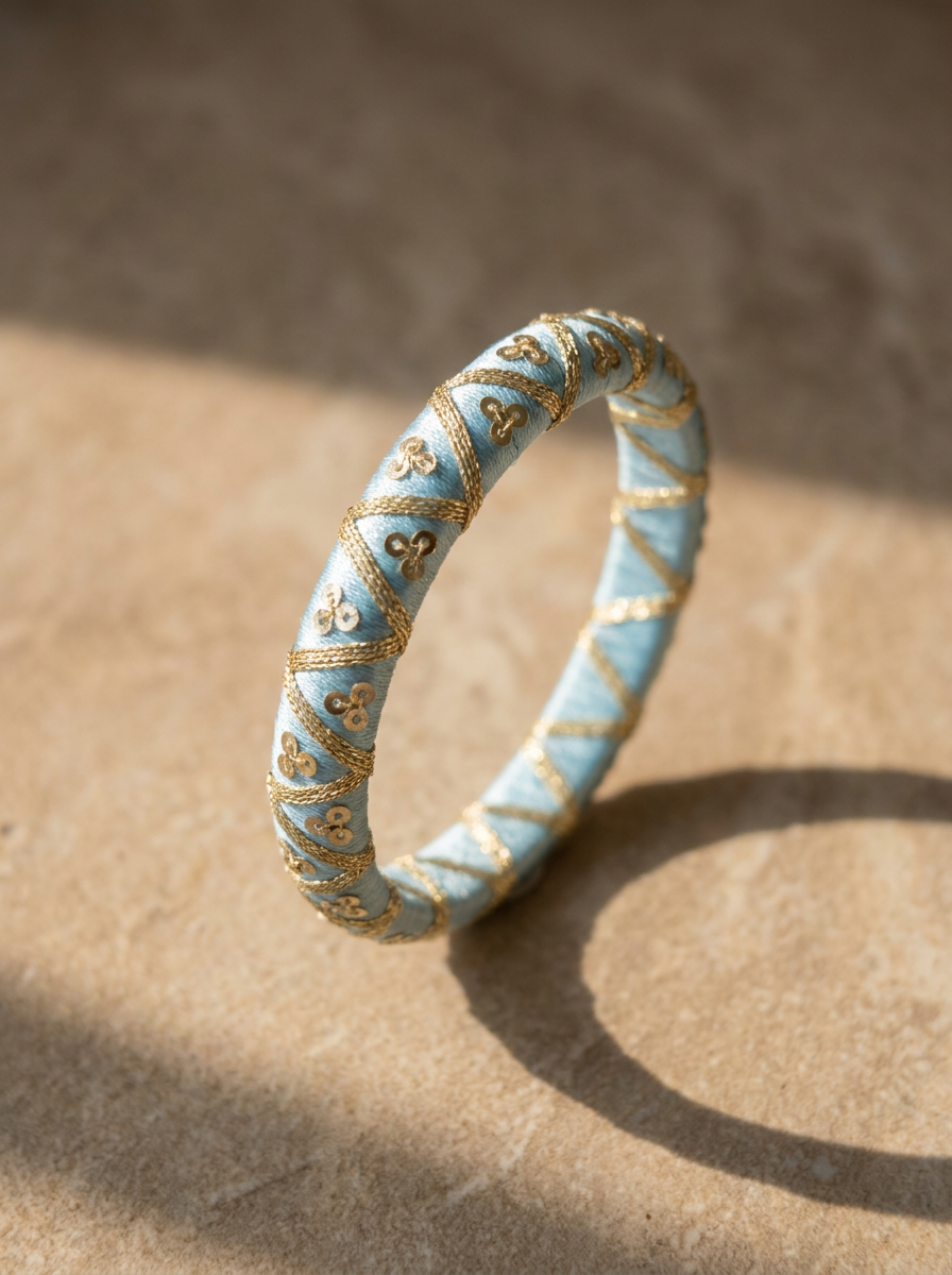 Gul-e-Rang | Multicolour Silk Thread & Sequin Bangle Stack